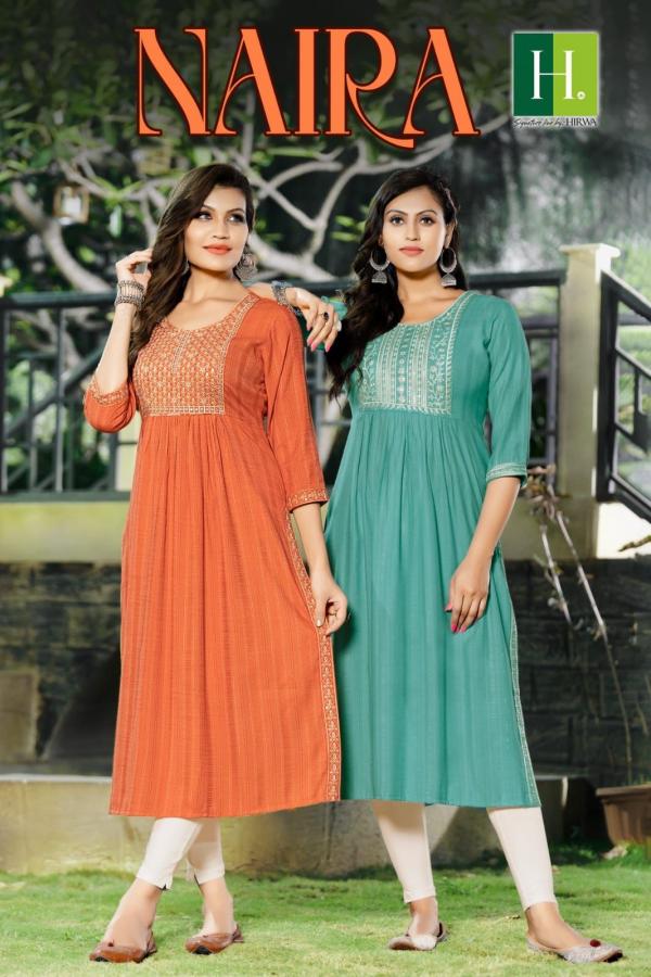 Hirwa Naira Fancy Festive Viscose Designer Kurti Collection